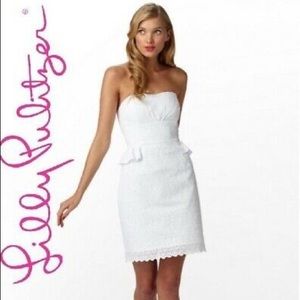 NWT Lilly Pulitzer Maybell Dress, Size 8, White